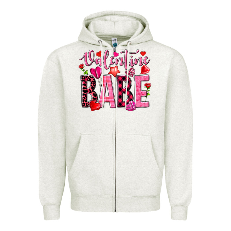 Valentine Babe Zipper Hoodie by NancyCooperArtShop | Teevron