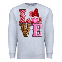 Heather Grey love valentines day gnomes Premium Sweatshirt - RanaPortraitStore