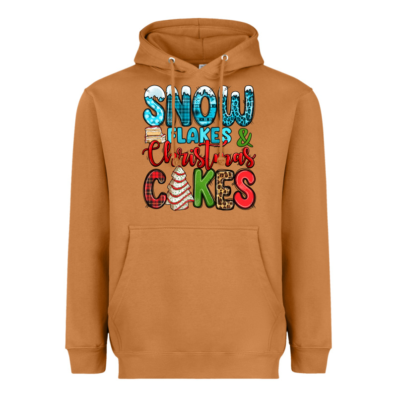 Snow Flakes And Christmas Cakes Heavyweight Hoodie by Jasminsmagicworld | Teevron