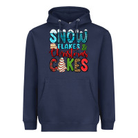 Navy snow flakes and Christmas cakes Heavyweight Hoodie - Jasminsmagicworld