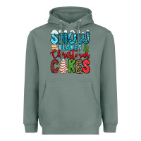 Sage snow flakes and Christmas cakes Heavyweight Hoodie - Jasminsmagicworld
