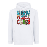 White snow flakes and Christmas cakes Heavyweight Hoodie - Jasminsmagicworld