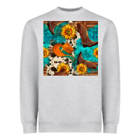 Cowboy Boots And Hat Seamless Pattern Heavyweight Sweatshirt | Teevron