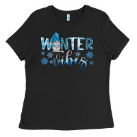 Black winter vibes gnome Ladies Tee - JahusDesignShop