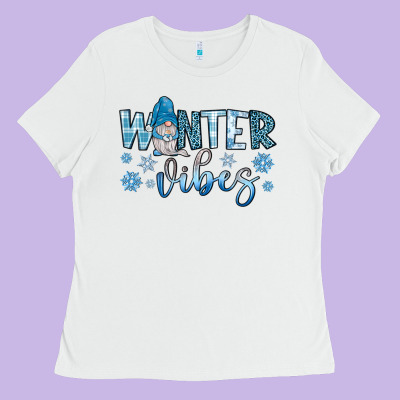 Winter Vibes Gnome Ladies Tee Designed By Jahusdesignshop