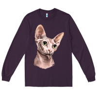 Plum Sphynx Cat Long Sleeve Tee - LillyAllenDesigns