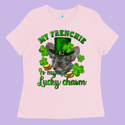 Ladies Tee st.patrick's day my french bulldog is my lucky charm