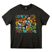 Asphalt country roads take me home Heavy Core Tee - Zillion Design Studio
