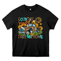 Black country roads take me home Heavy Core Tee - Zillion Design Studio