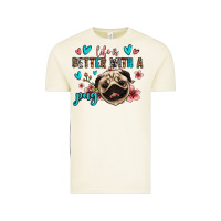 Vintage Arctic life is better with a pug Vintage Tee - Jasminsmagicworld