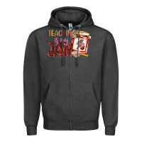Charcoal Heather teaching is my jam Zipper Hoodie - NancyCooperArtShop