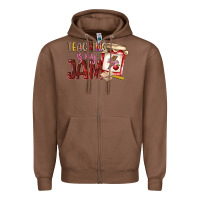 Chestnut teaching is my jam Zipper Hoodie - NancyCooperArtShop
