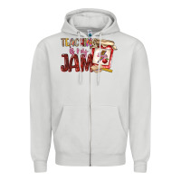 Dove Grey teaching is my jam Zipper Hoodie - NancyCooperArtShop
