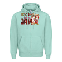Seafoam teaching is my jam Zipper Hoodie - NancyCooperArtShop