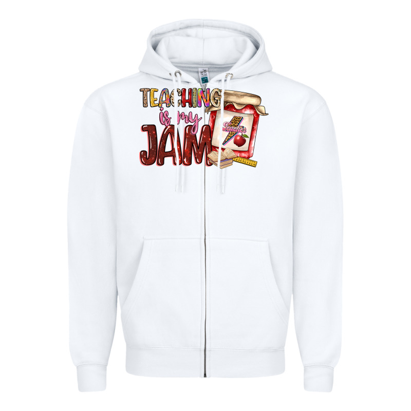 Teaching Is My Jam Zipper Hoodie by NancyCooperArtShop | Teevron
