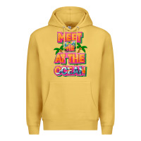 Antique Gold Meet me at the ocean Summer Premium Hoodie - NancyCooperArtShop