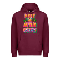 Burgundy Meet me at the ocean Summer Premium Hoodie - NancyCooperArtShop