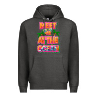 Charcoal Heather Meet me at the ocean Summer Premium Hoodie - NancyCooperArtShop