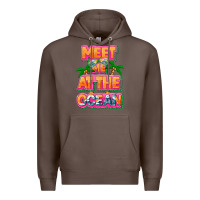 Coffee Meet me at the ocean Summer Premium Hoodie - NancyCooperArtShop