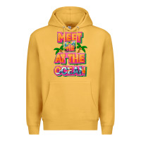 Mustard Meet me at the ocean Summer Premium Hoodie - NancyCooperArtShop