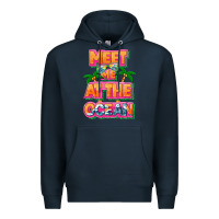 Navy Meet me at the ocean Summer Premium Hoodie - NancyCooperArtShop