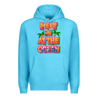 Ocean Blue Meet me at the ocean Summer Premium Hoodie - NancyCooperArtShop