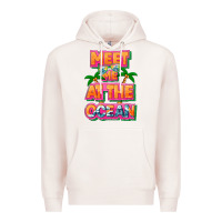 Pale Pink Meet me at the ocean Summer Premium Hoodie - NancyCooperArtShop