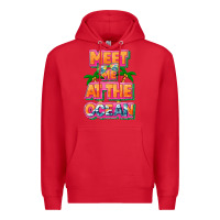 Red Meet me at the ocean Summer Premium Hoodie - NancyCooperArtShop