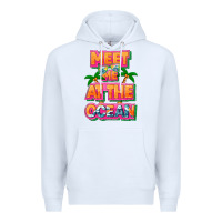 White Meet me at the ocean Summer Premium Hoodie - NancyCooperArtShop