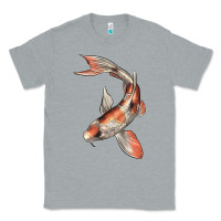 Heather Grey Koi Fish Classic Tee - LillyAllenDesigns