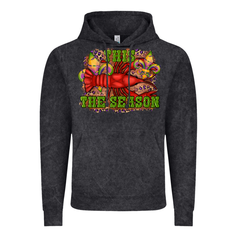 Mardi Gras This The Season Crawfish Fleur De Lis Vintage Hoodie by RanaPortraitStore | Teevron