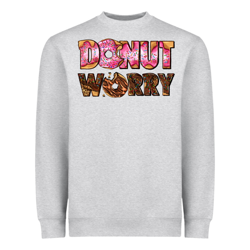 Donut Worry With Donut Heavyweight Sweatshirt by AdoDesignShop | Teevron