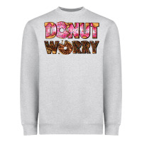 Heather Grey donut worry with donut Heavyweight Sweatshirt - AdoDesignShop