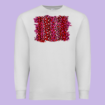 Pink Leopard Background Premium Sweatshirt Designed By Ranaportraitstore