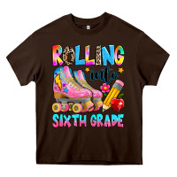 Chocolate Brown rolling into sixth grade Heavy Core Tee - texasbilliewilder