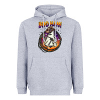Heather Grey boo haw Heavyweight Hoodie - BarkalooDesign