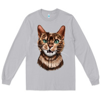 Moon Dust Bengal Cat Face Long Sleeve Tee - LillyAllenDesigns