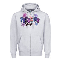 Heather Grey freezing season Zipper Hoodie - MaliasSmallBusiness