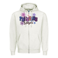 Oatmeal Heather freezing season Zipper Hoodie - MaliasSmallBusiness