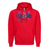 Red freezing season Zipper Hoodie - MaliasSmallBusiness