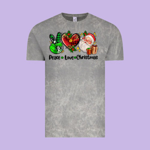 Peace Love  Christmas Vintage Tee Designed By Adodesignshop