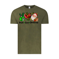 Vintage Olive peace love  christmas Vintage Tee - AdoDesignShop