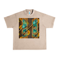 French Oak aztec and sunflowers Urban Heavy Tee - BundleAndBundleShop