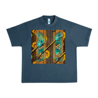 Midnight Navy aztec and sunflowers Urban Heavy Tee - BundleAndBundleShop