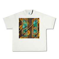 Pistachio aztec and sunflowers Urban Heavy Tee - BundleAndBundleShop