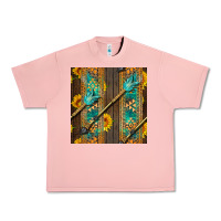 Salmon aztec and sunflowers Urban Heavy Tee - BundleAndBundleShop