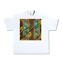 White aztec and sunflowers Urban Heavy Tee - BundleAndBundleShop