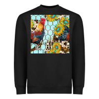Black western rooster seamless pattern Heavyweight Sweatshirt - BundleAndBundleShop