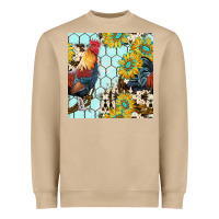Mushroom western rooster seamless pattern Heavyweight Sweatshirt - BundleAndBundleShop