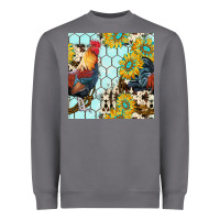 Storm western rooster seamless pattern Heavyweight Sweatshirt - BundleAndBundleShop